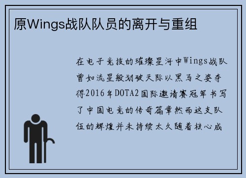原Wings战队队员的离开与重组